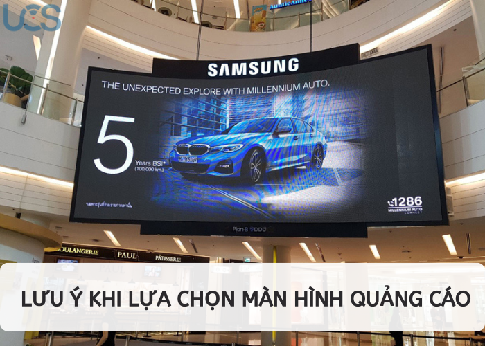 lưu ý khi sử dụng màn hình quảng cáo