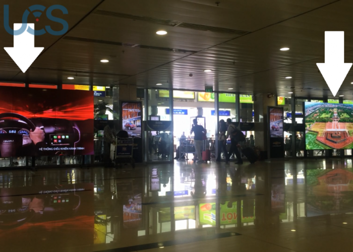Quảng cáo biển hộp đèn tại sân bay